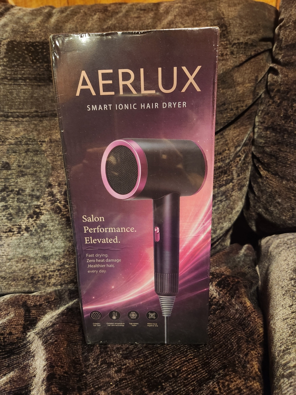 Smart Ionic Hair Dryer - Black with Pink Accent